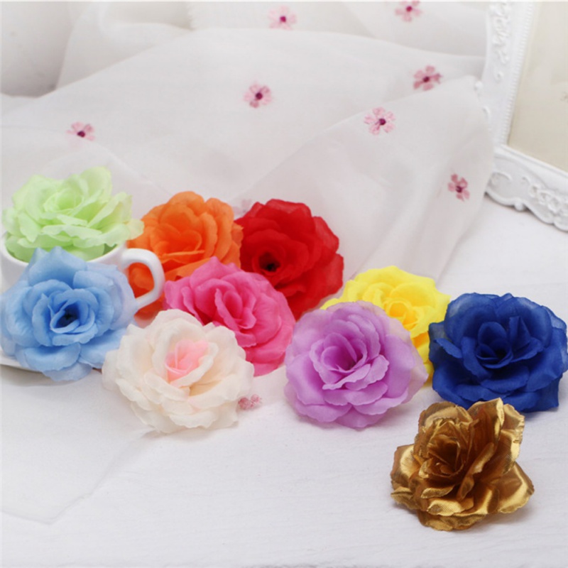 Artificial Floral Silk Roses Heads Bulk Flowers Home Wedding Party Prom Decor